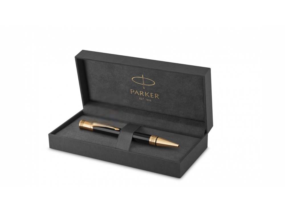 Шариковая ручка Parker Duofold Classic Black GT Fountain Pen, стержень: M, цвет чернил: black, в подарочной упаковке.