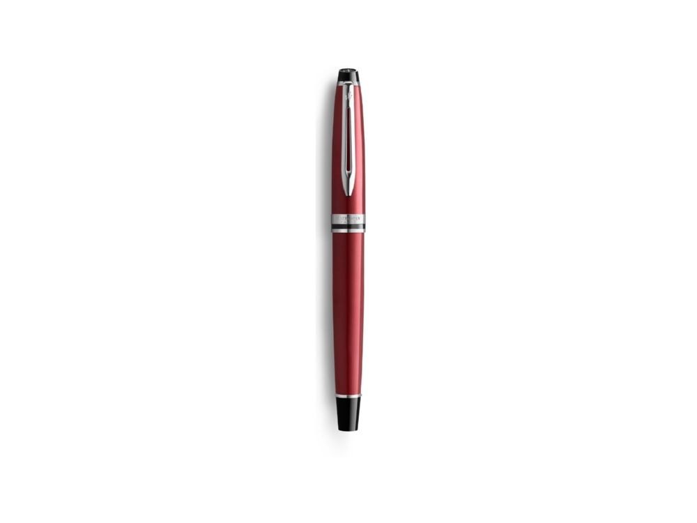 Ручка-роллер Waterman Expert Dark Red Lacquer CT Black, стержень: Fblk