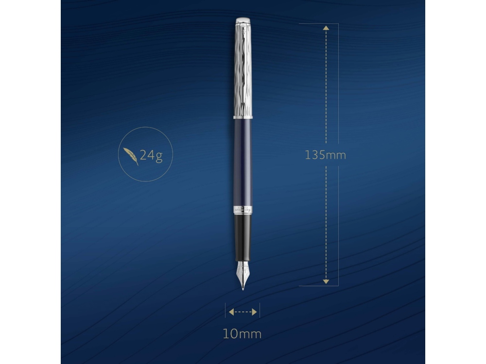 Перьевая ручка Waterman Hemisphere22 SE Deluxe Blue CT, перо: F, цвет: Blue, в подарочной упаковке