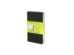 Записная книжка Moleskine Cahier (нелинованный, 3 шт.), Pocket (9х14см), черный