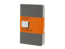 Записная книжка Moleskine Cahier (в линейку, 3 шт.), Pocket (9х14см), серый