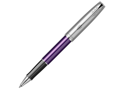 Ручка-роллер Parker Sonnet Essentials Violet SB Steel CT, цвет чернил black, перо: F, в подарочной упаковке.