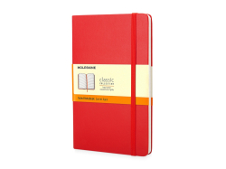 Записная книжка Moleskine Classic (в линейку) в твердой обложке, Pocket (9x14см), красный