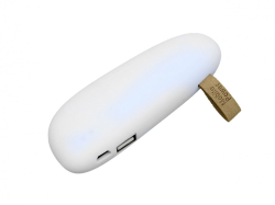 PB_Small_stone Универсальное зарядное устройство power bank в форме камня. 2600MAH. Белый