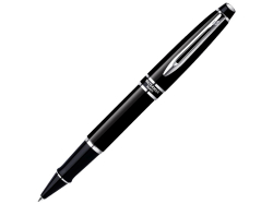 Ручка-роллер Waterman Expert, цвет: Black Laque CT, стержень: Fblk