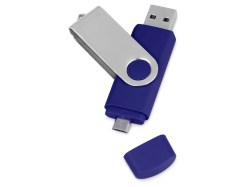 USB/micro USB-флешка 2.0 на 16 Гб Квебек OTG, синий