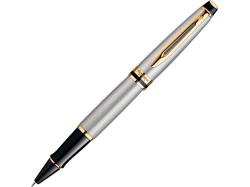 Ручка-роллер Waterman Expert 3, цвет: Stainless Steel GT, стержень: Fblk