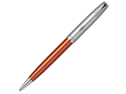 Шариковая ручка Parker Sonnet Essentials Orange SB Steel CT, цвет чернил black, перо: M, в подарочной упаковке.