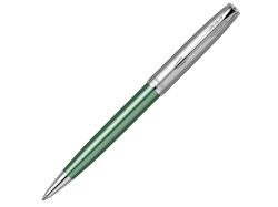 Шариковая ручка Parker Sonnet Essentials Green SB Steel CT, цвет чернил black, перо: M, в подарочной упаковке.