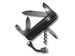 Нож перочинный VICTORINOX Spartan Onyx Black, 91 мм, 12 функций, чёрный, со шнурком в комплекте