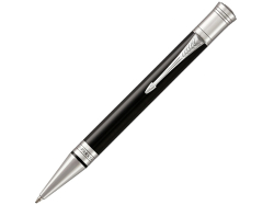 Шариковая ручка Parker Duofold Classic International Black CT, стержень: M, цвет чернил: black, в подарочной упаковке.