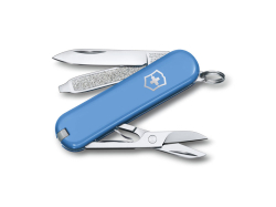 Нож-брелок VICTORINOX Classic SD Colors Summer Rain, 58 мм, 7 функций, голубой