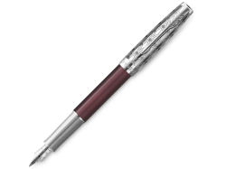 Перьевая ручка Parker Sonnet Premium Refresh RED CT, перо 18K, толщина F, цвет чернил black, в подарочной упаковке