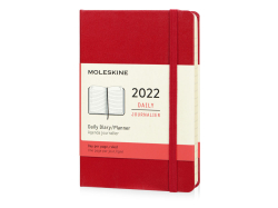 Ежедневник Moleskine Classic (2022), Pocket (9х14), красный, твердая обложка