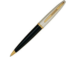 Шариковая ручка Waterman Carene De Luxe, цвет: Black/Silver, стержень: Mblue