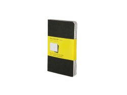 Записная книжка Moleskine Cahier (в клетку, 3 шт.), Pocket (9х14см), черный