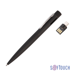 Ручка шариковая "Secret" с флеш-картой OTG 32Gb (USB2.0/Type-C), покрытие soft touch