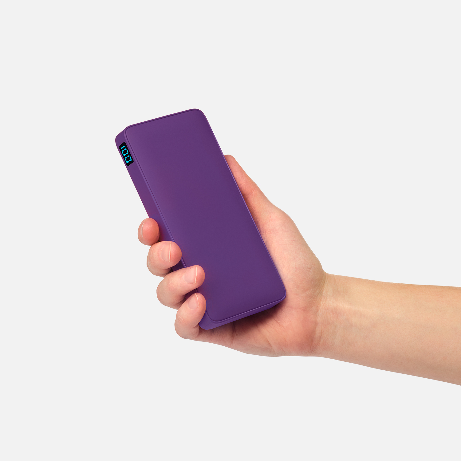 Внешний аккумулятор с подсветкой Ancor Plus 10000 mAh, фиолетовый