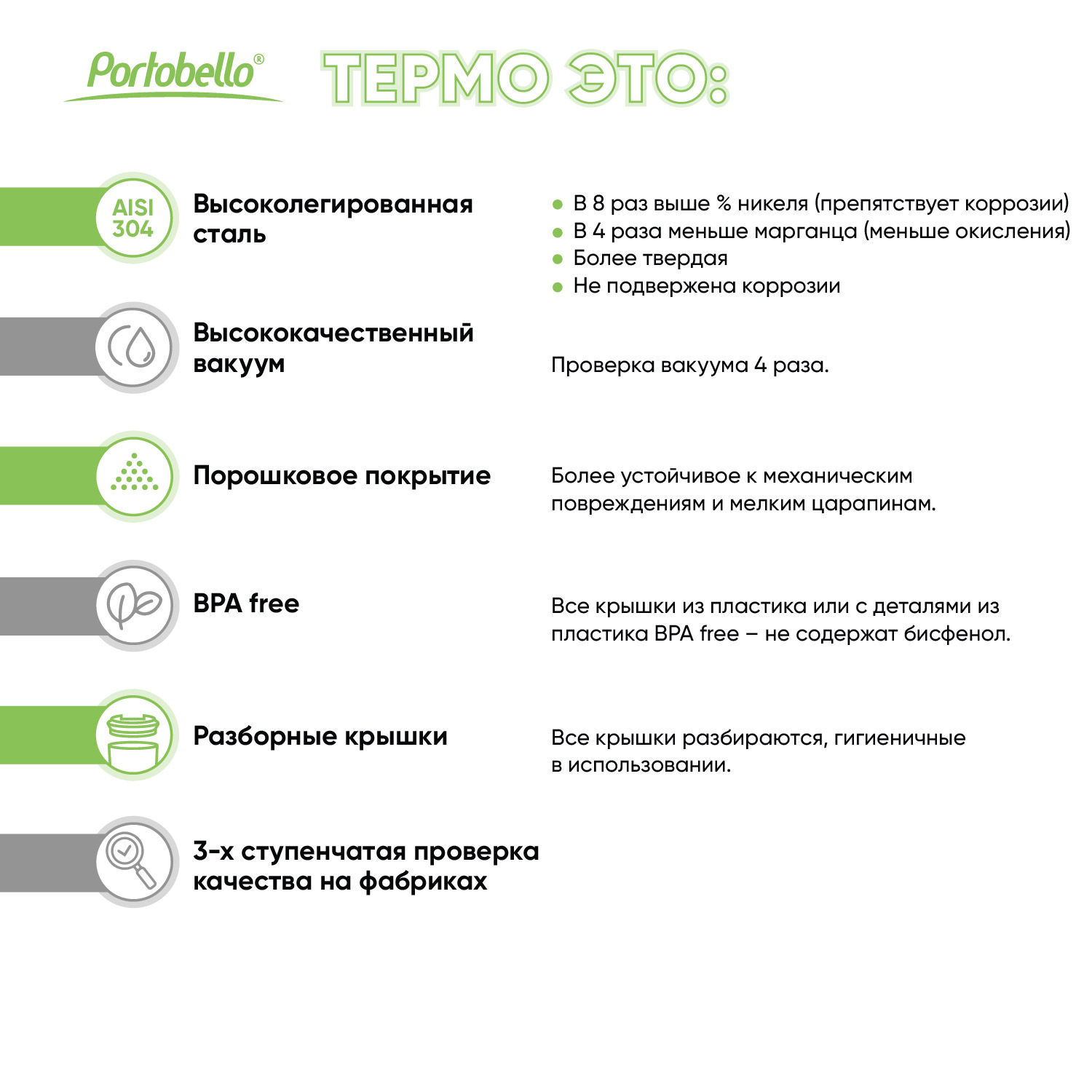 Термобутылка вакуумная герметичная Modena, серая, гладкое покрытие