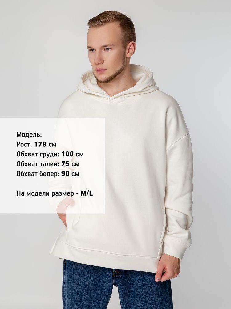 Худи оверсайз унисекс Tolla, молочное, размер XL/2XL