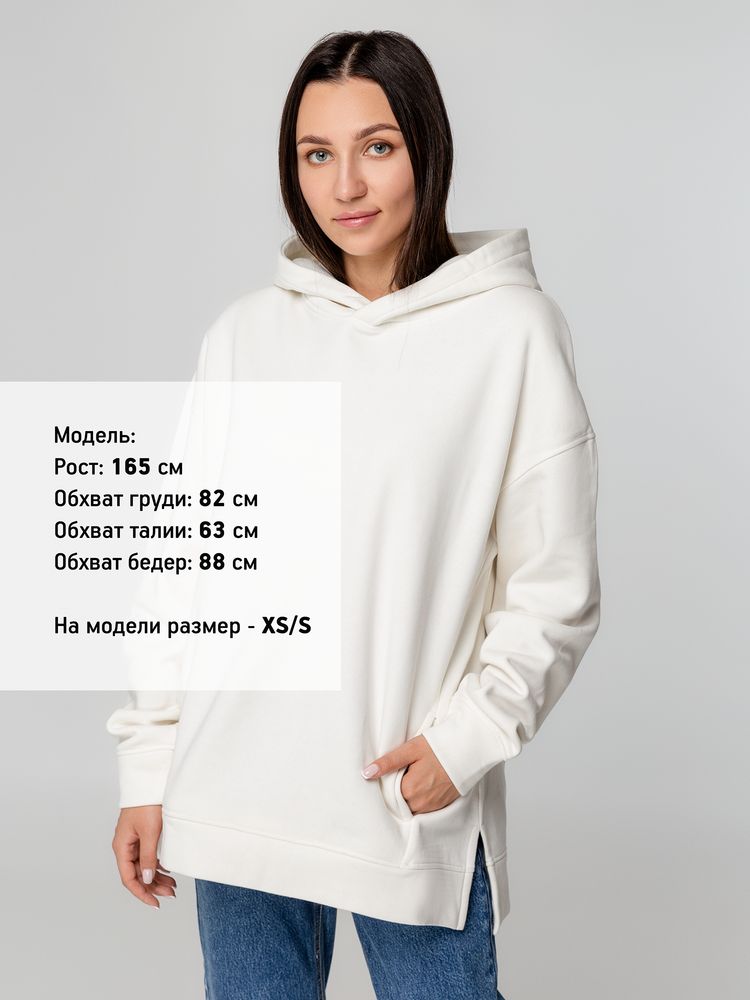 Худи оверсайз унисекс Tolla, молочное, размер XL/2XL