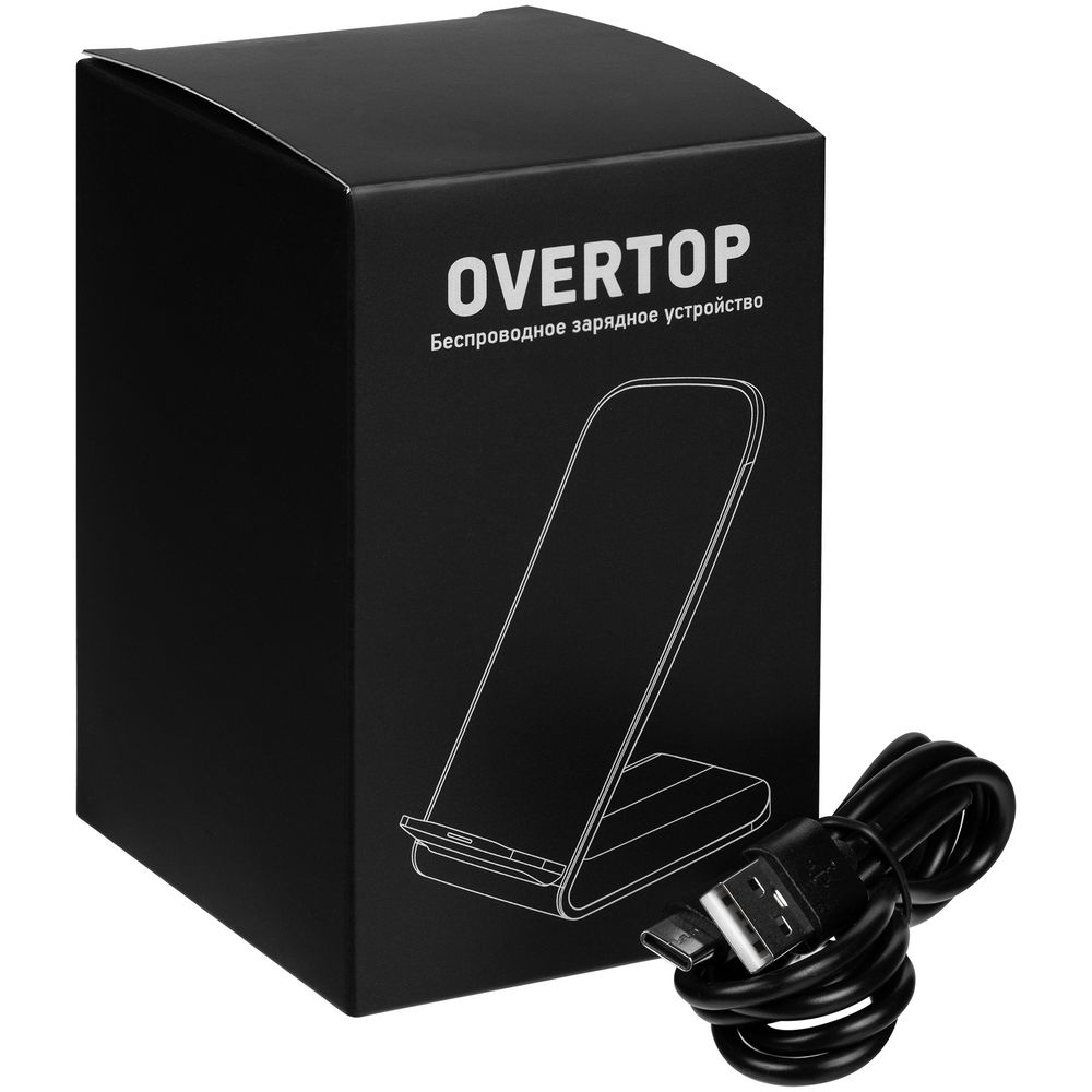 Беспроводное зарядное устройство с быстрой зарядкой Overtop, черное