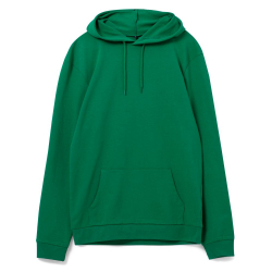 Толстовка с капюшоном унисекс Hoodie, зеленая, размер XS