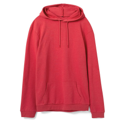 Толстовка с капюшоном унисекс Hoodie, красный меланж, размер XXL