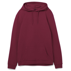 Толстовка с капюшоном унисекс Hoodie, бордовая, размер S