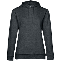 Толстовка с капюшоном женская Hoodie, серый меланж (антрацит), размер L