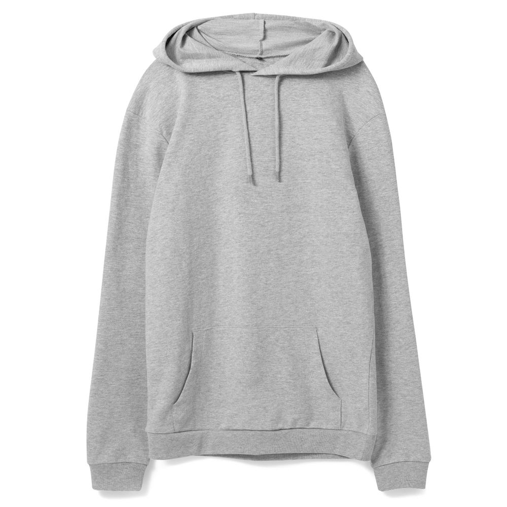 Толстовка с капюшоном унисекс Hoodie, серый меланж, размер XS