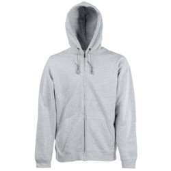 Толстовка мужская "PREMIUM HOODED SWEAT JACKET", серый меланж_2XL, 70% х/б, 30% п/э, 260 г/м2