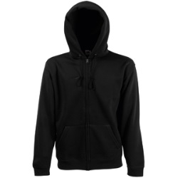 Толстовка мужская "PREMIUM HOODED SWEAT JACKET", черный_S, 70% х/б, 30% п/э, 280 г/м2