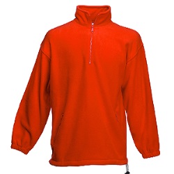 Толстовка "Half Zip Fleece", красный_2XL, 100% полиэстер, 300 г/м2