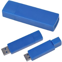 USB flash-карта "Twist" (8Гб),синяя, 6х1,7х1см,пластик