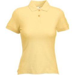 Поло "Lady-Fit Polo", песочный_S, 97% х/б, 3% эластан, 220 г/м2