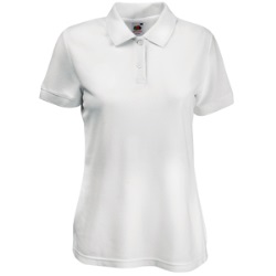 Поло "Lady-Fit 65/35 Polo", белый_XS, 65% п/э, 35% х/б, 170 г/м2