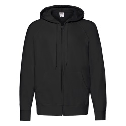 Толстовка без начеса "Lightweight Hooded Sweat", черный, M, 80% х/б 20% полиэстер, 240 г/м2