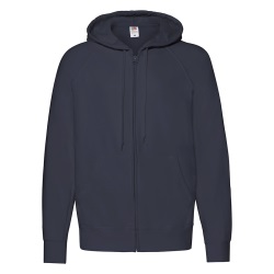 Толстовка без начеса "Lightweight Hooded Sweat", темно-синий, M, 80% х/б 20% полиэстер, 240 г/м2