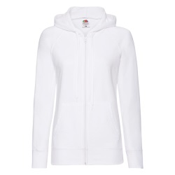 Толстовка без начеса "Ladies Lightweight Hooded Sweat", белый, S, 80% х/б 20% полиэстер, 240 г/м2