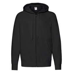 Толстовка без начеса "Lightweight Hooded Sweat", черный, S, 80% х/б 20% полиэстер, 240 г/м2