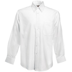 Рубашка "Long Sleeve Oxford Shirt", белый_2XL, 70% х/б, 30% п/э, 130 г/м2